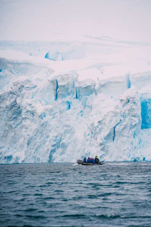 Arriving On Land In Antarctica