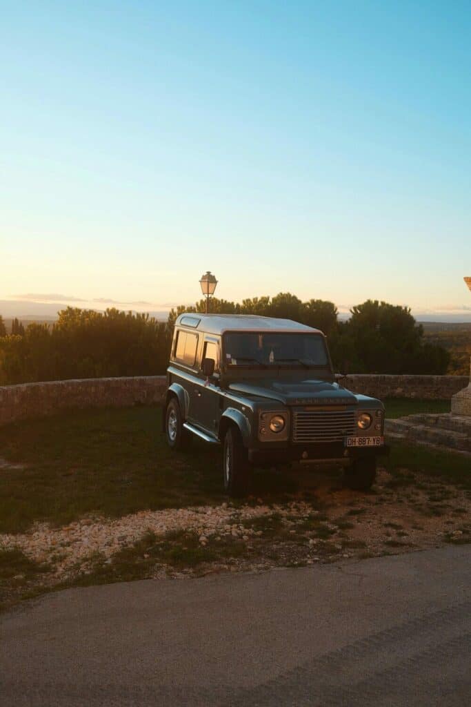 jeep on the road