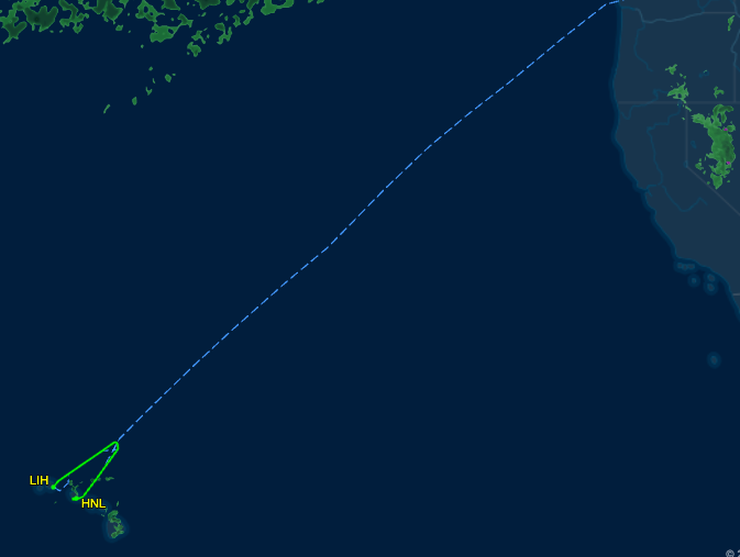 Alaska Airlines 810 Flight departed from Lihue and was forced to land in Honolulu after flight attendants fell ill, as the flight tracker shows