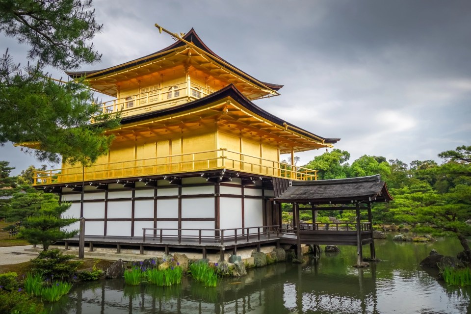 Kinkaku-ji golden temple pavilion in Kyoto, Japan