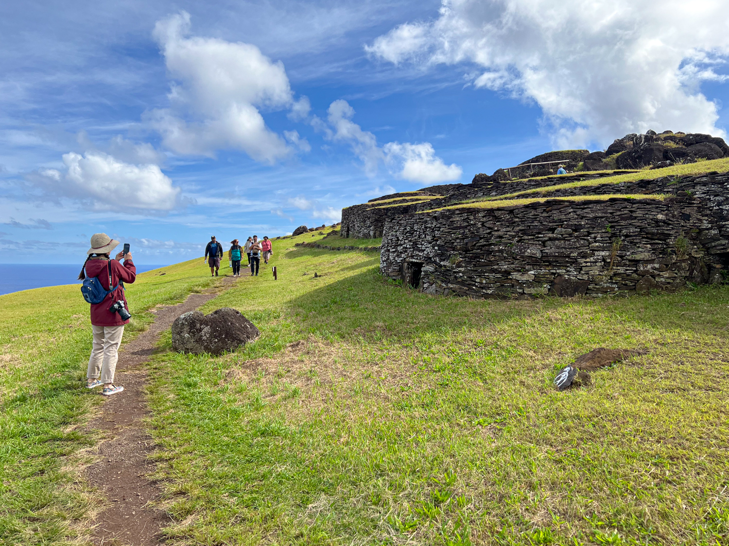 Photographing Orongo structures