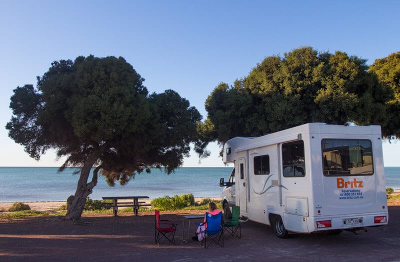 motorhome on whyalla beach