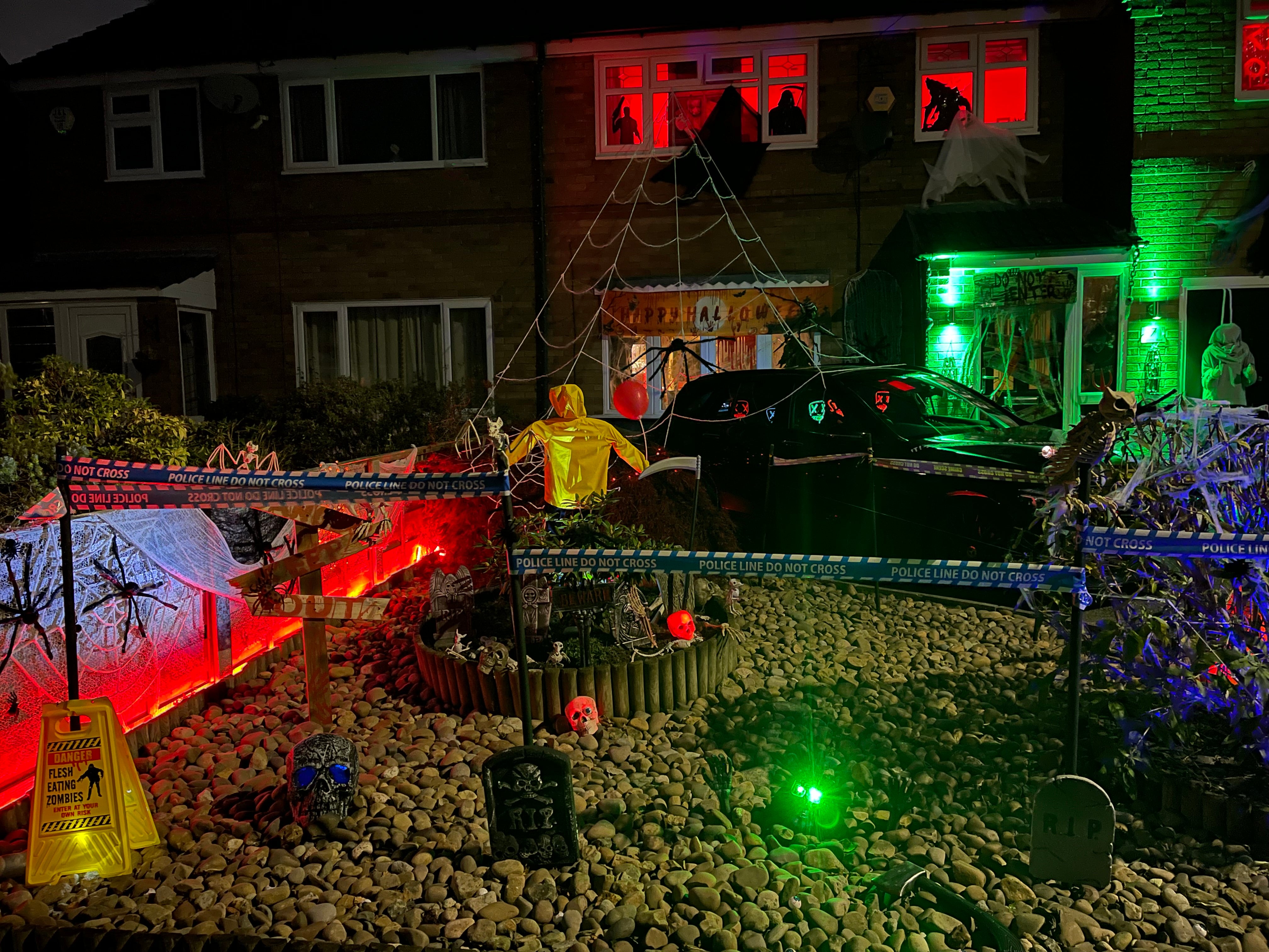 Toby and his father have decorated their house for Halloween every year since 2017