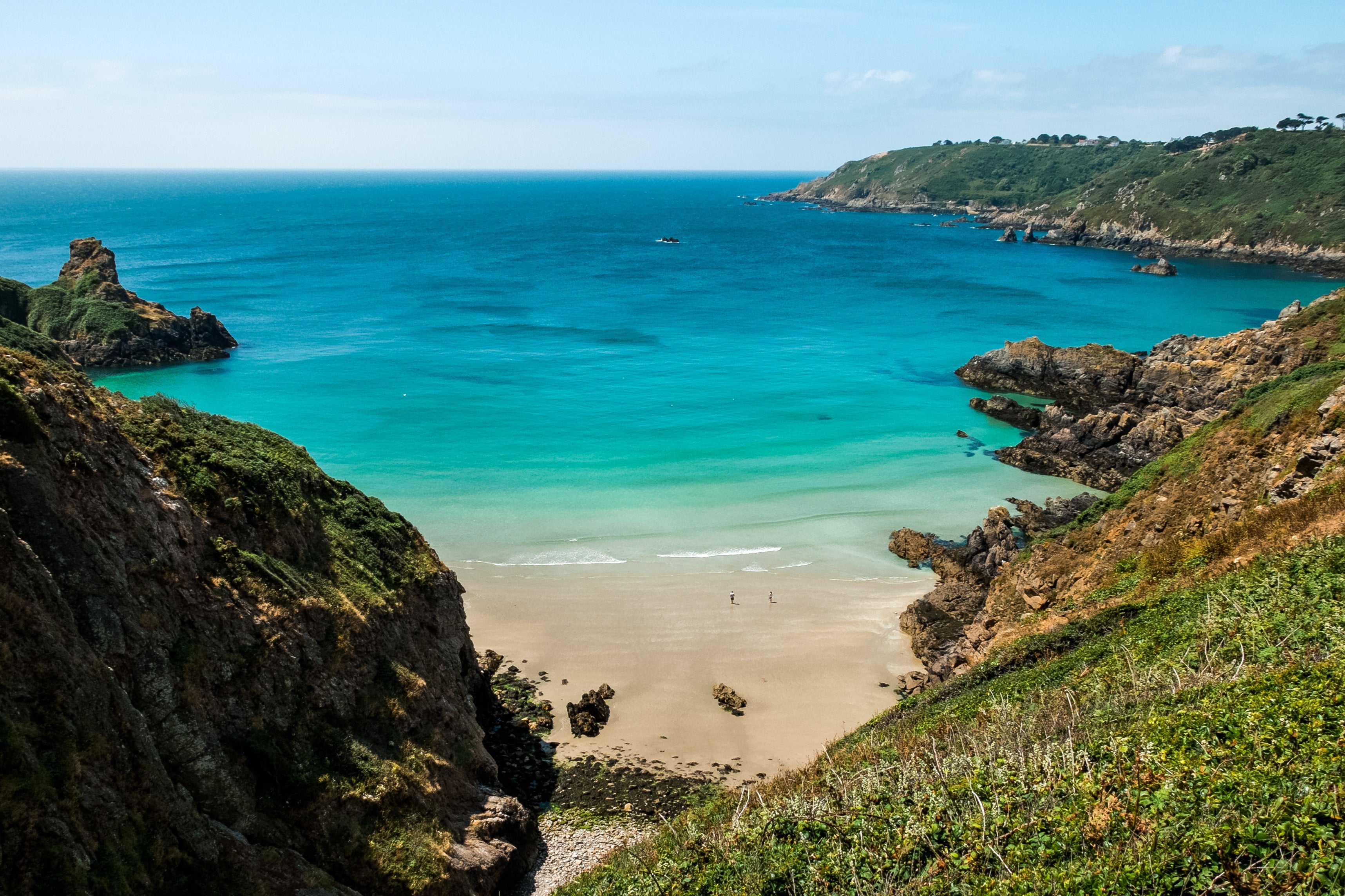 Guernsey attracts many visitors due to its sandy coves and secluded bays