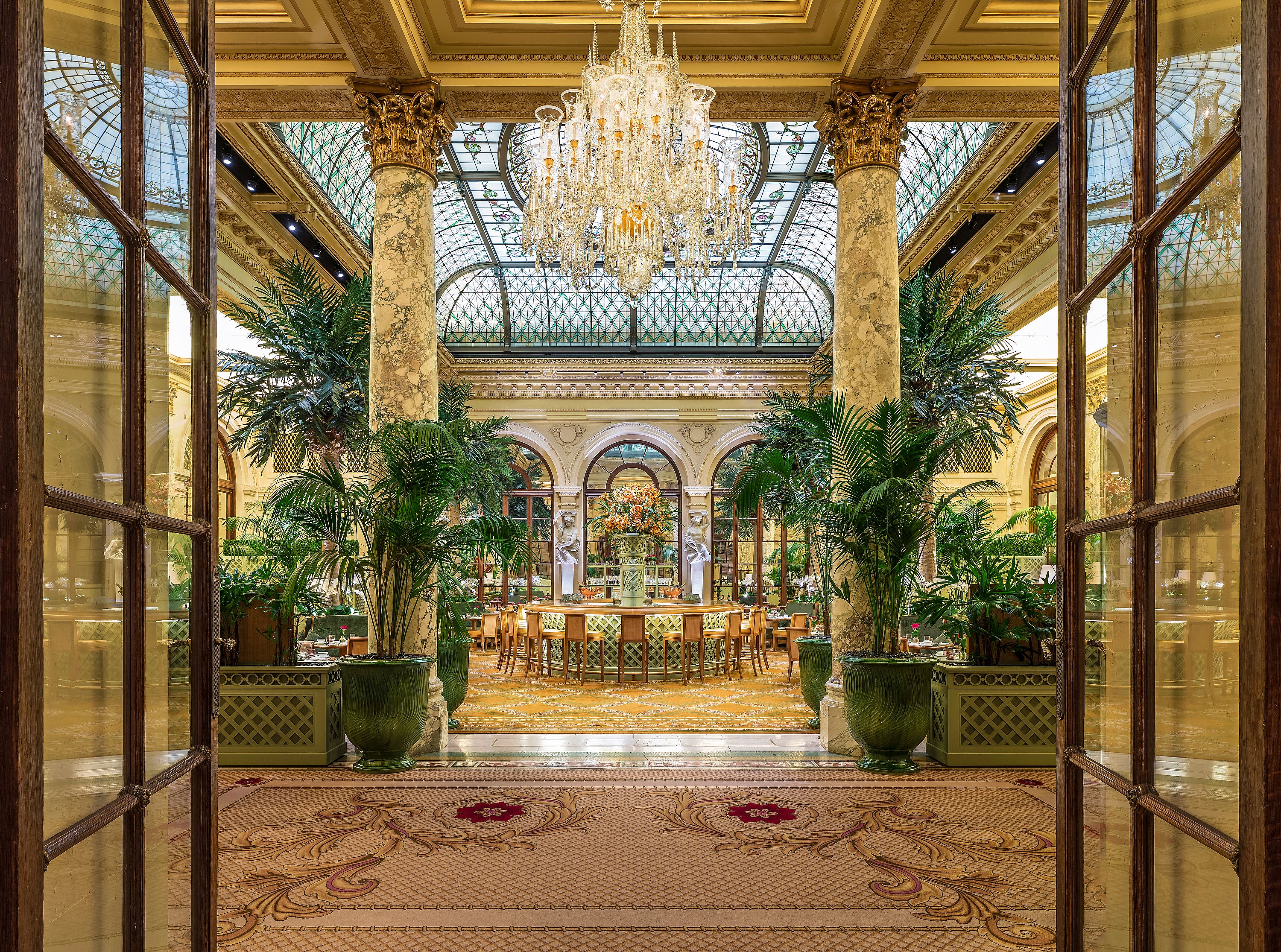 The opulent Palm Court at New York’s Plaza hotel