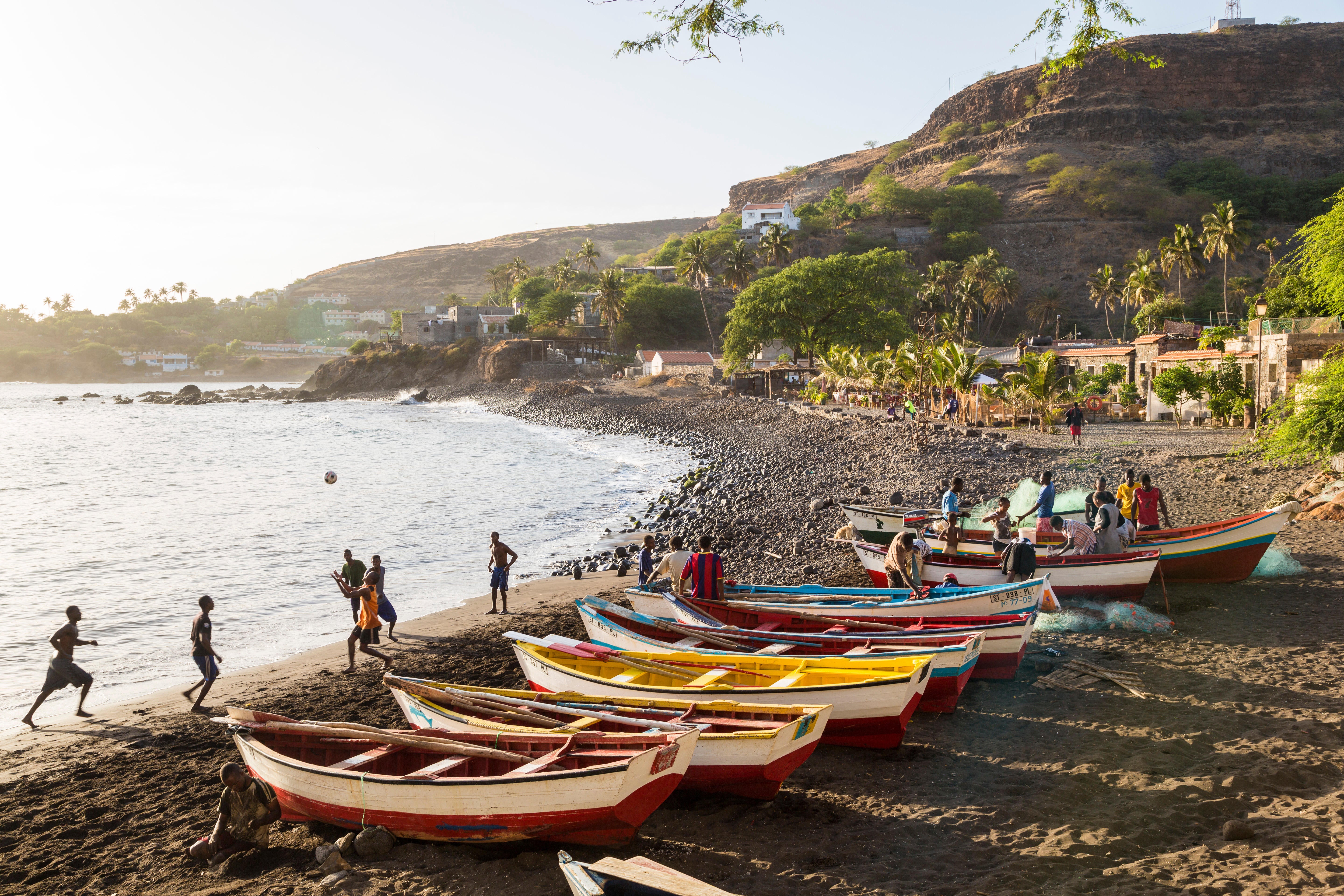 Fishing boats on Santiago Island, Cape Verde