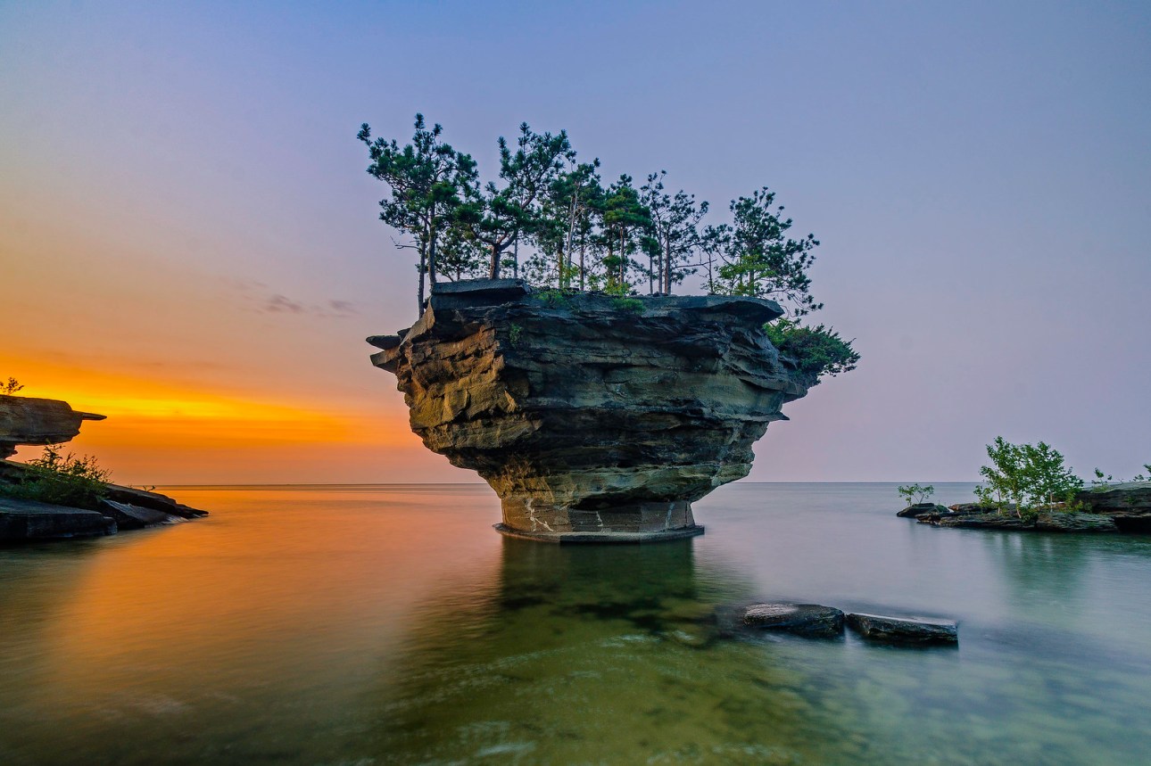 Turnip Rock at sunset