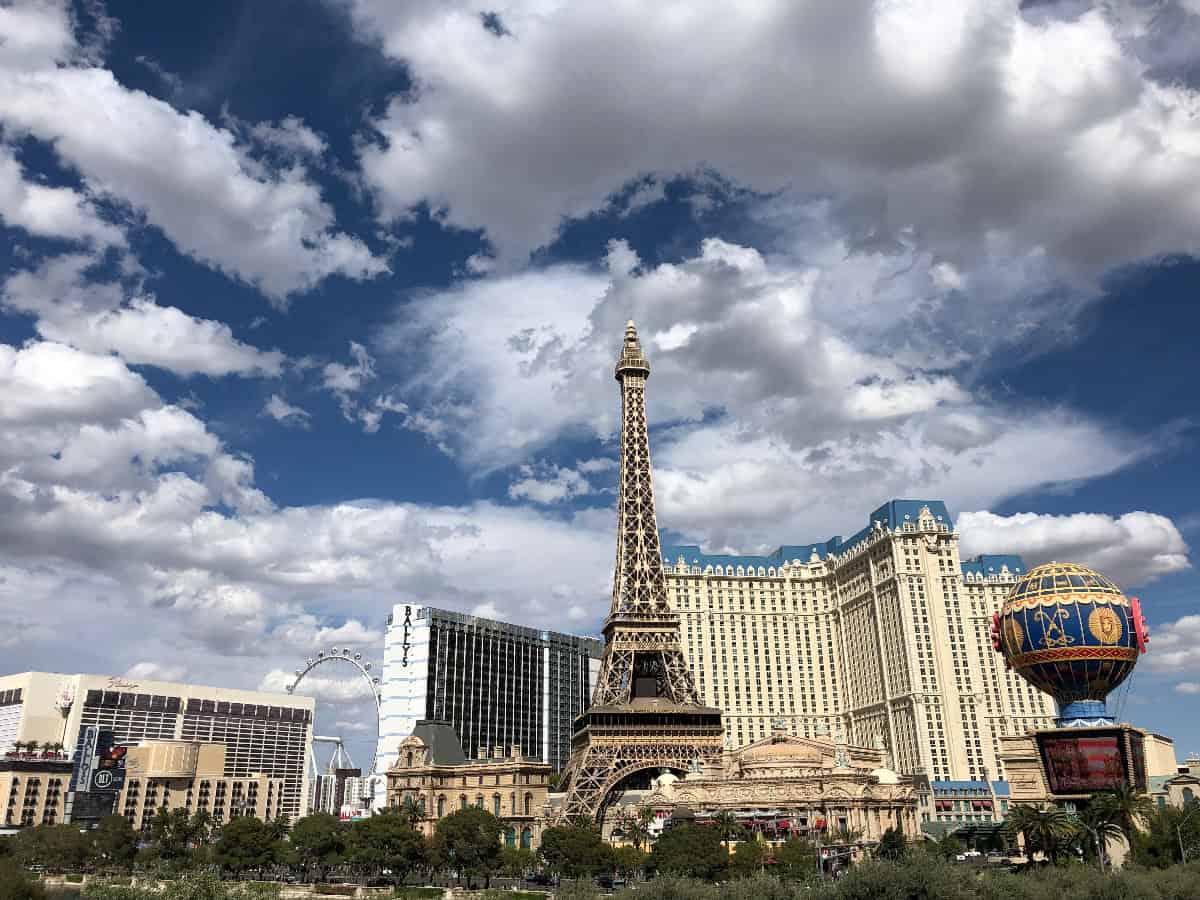 skyline view of las vegas buildings