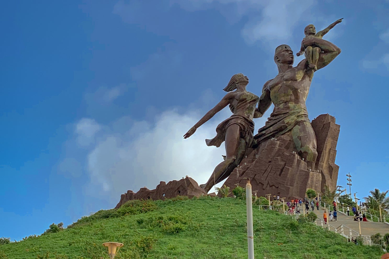 The 171ft African Renaissance Monument, sat just outside of Dakar