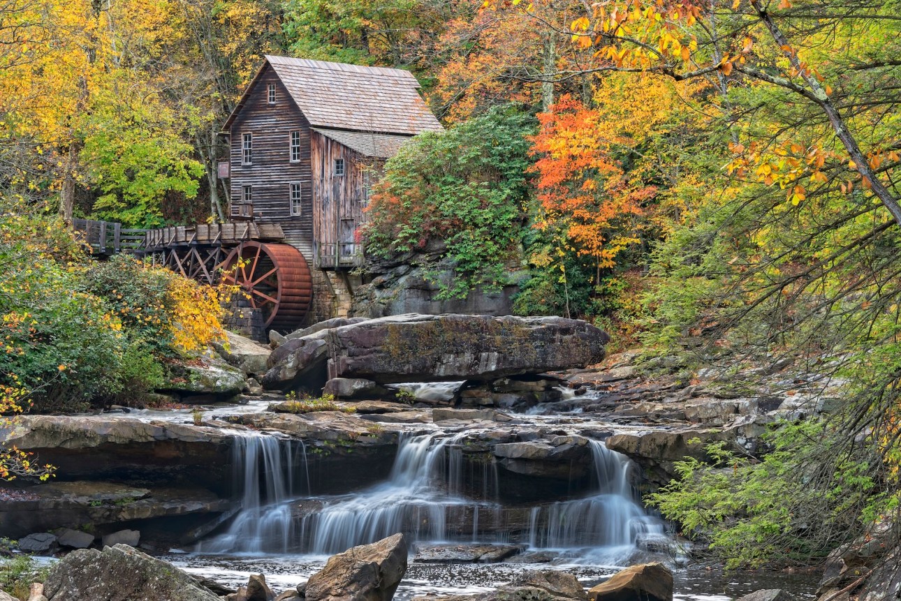 Glade Creek Grist Mill At Babcock State Park In West Virginia