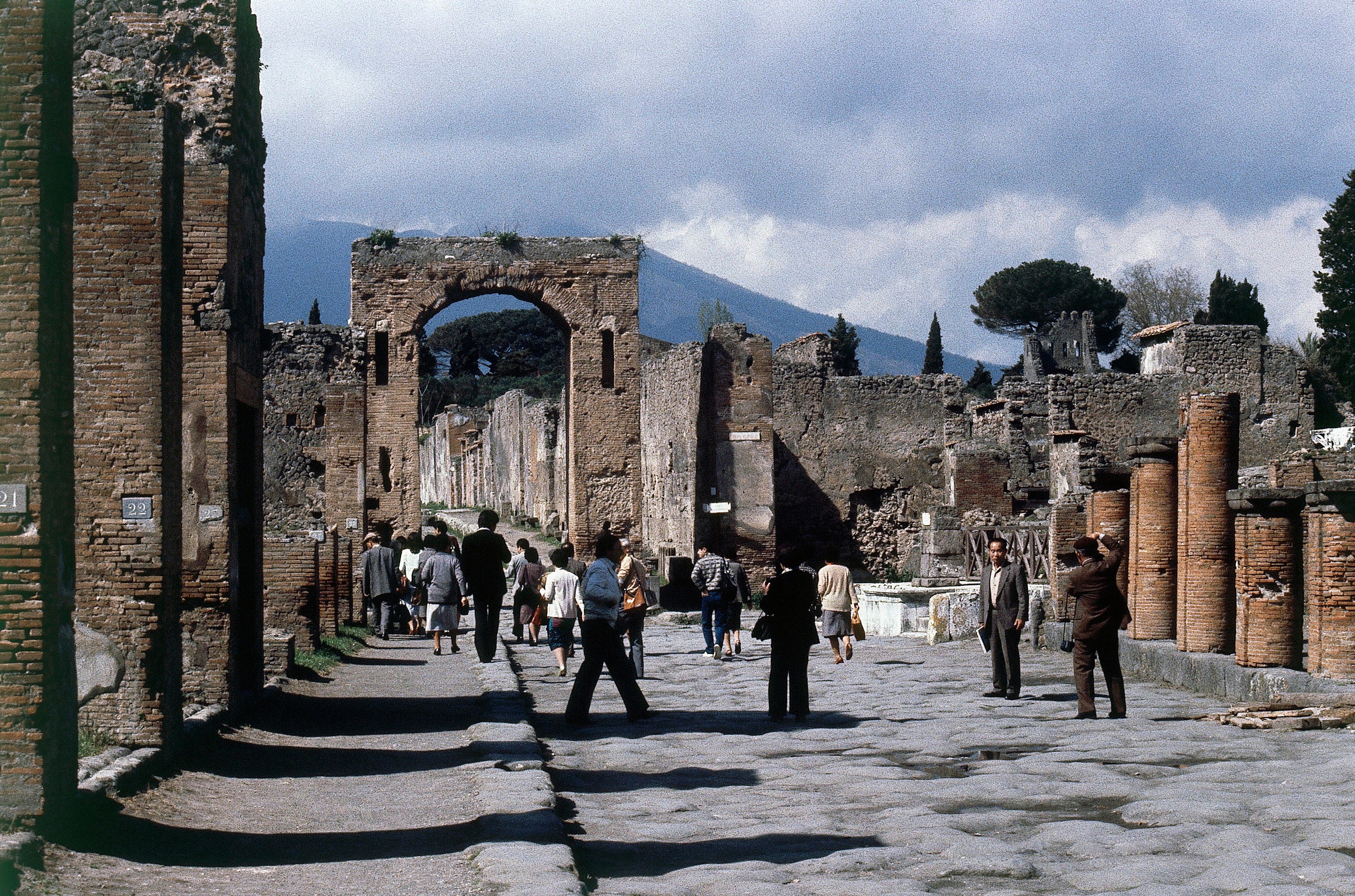 A view of Pompeii, a buried and ruined Roman city near modern Naples in Italy, is seen in 1979