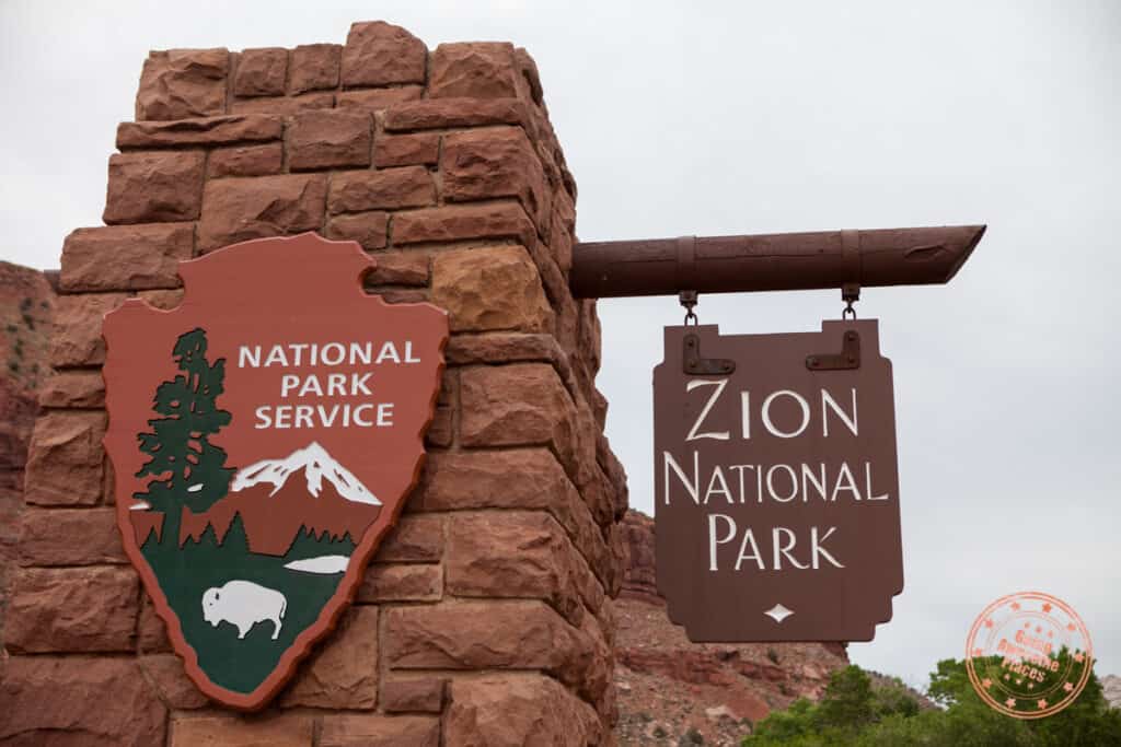 best place to stay in zion national park and the entrance sign