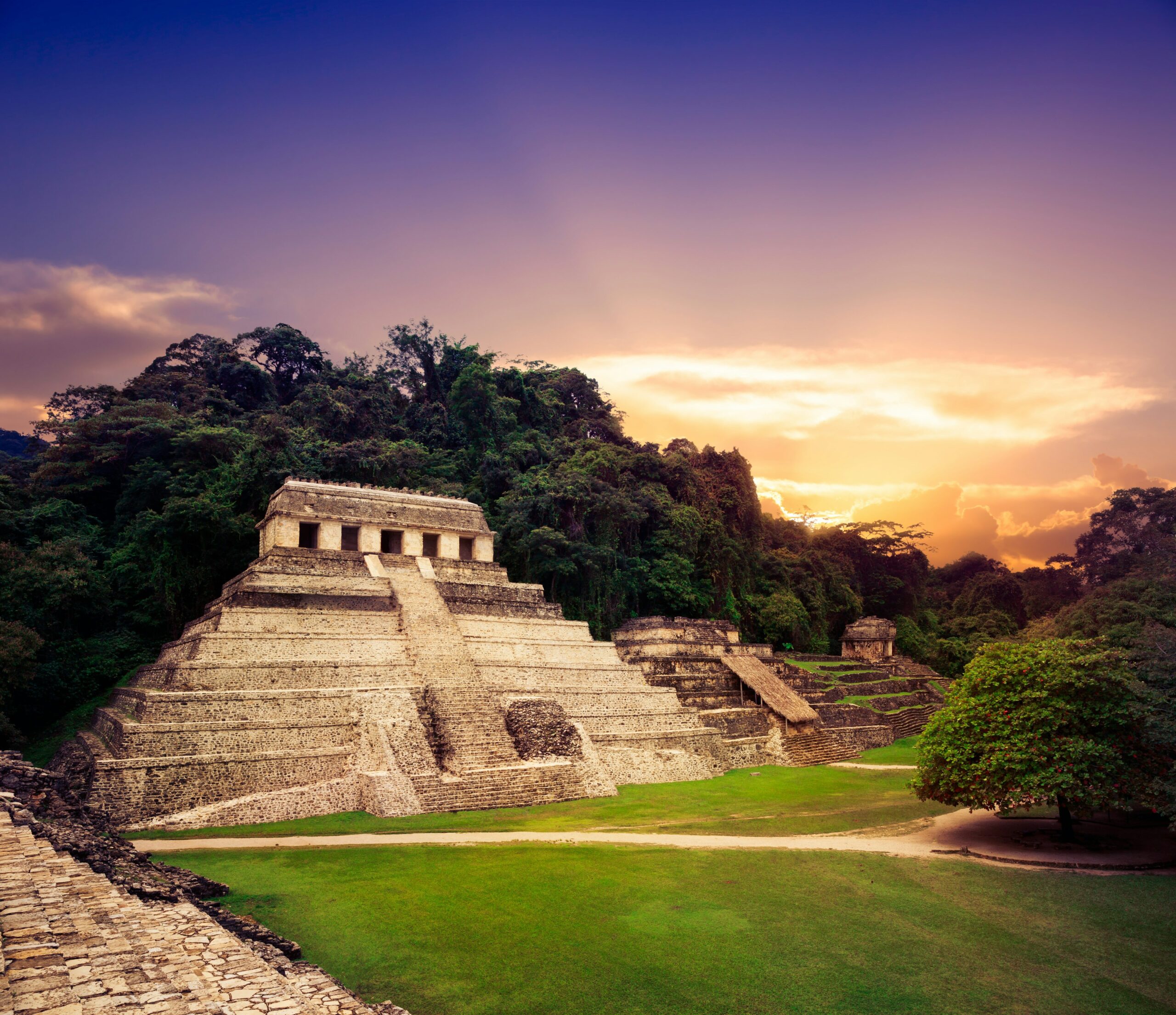 Ruins of Palenque, Maya city in Chiapas, Mexico