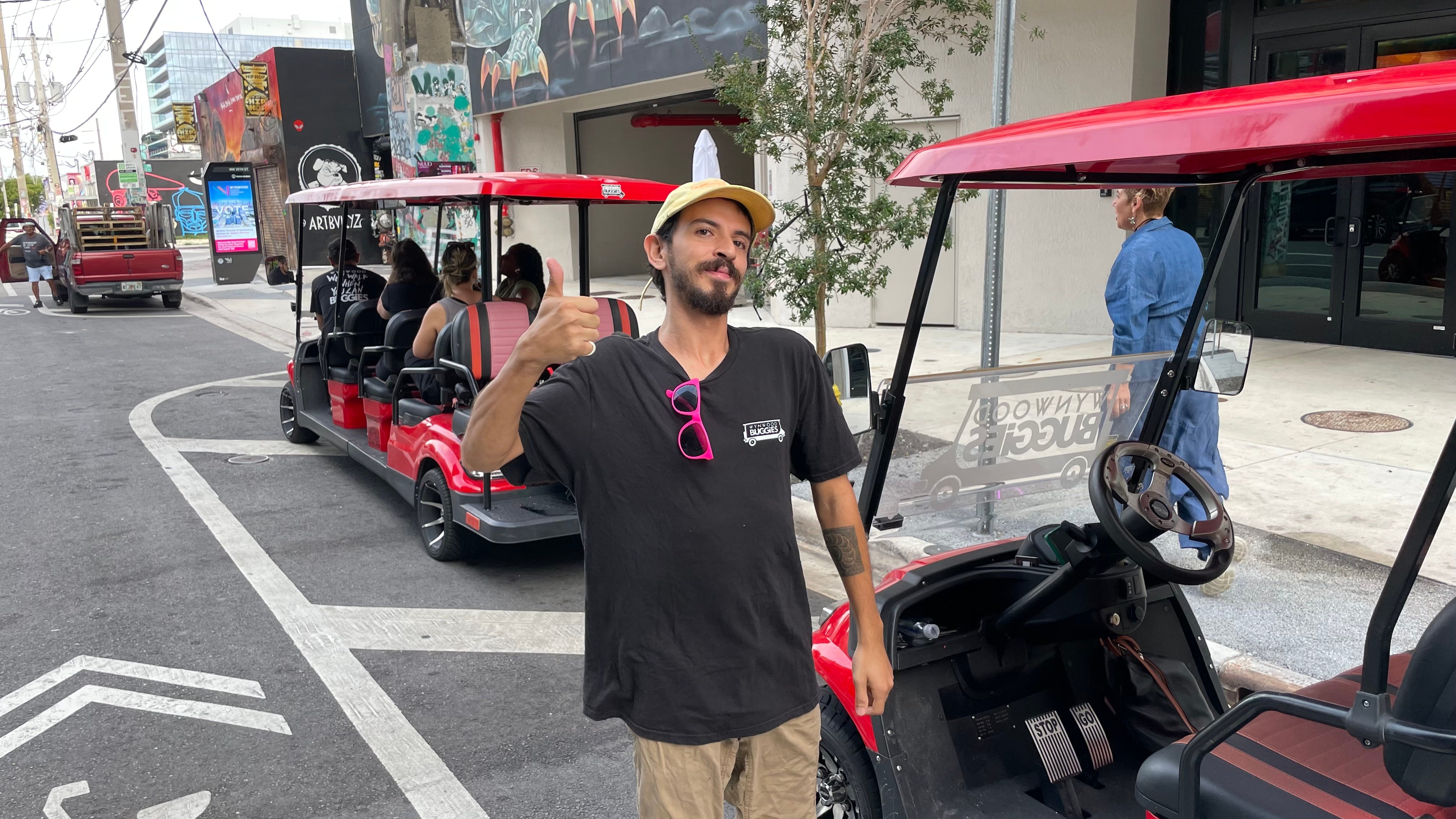 Graffiti artist and philosopher Marco us on a Wynwood Buggies tour of the district’s street art