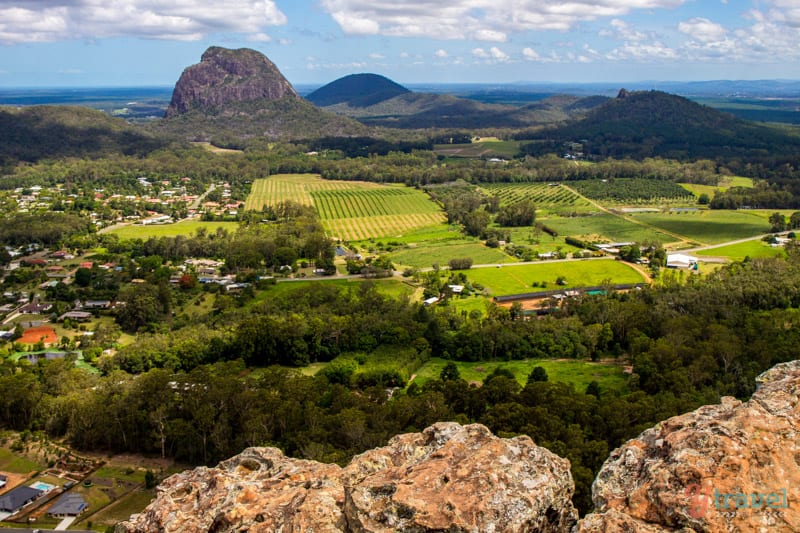 view of glasshouse mountains