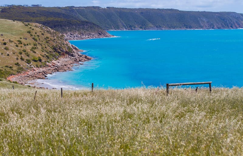 View from Zest and Thyme Cafe on the Dudley Peninsula of Kangaroo island in South Australia