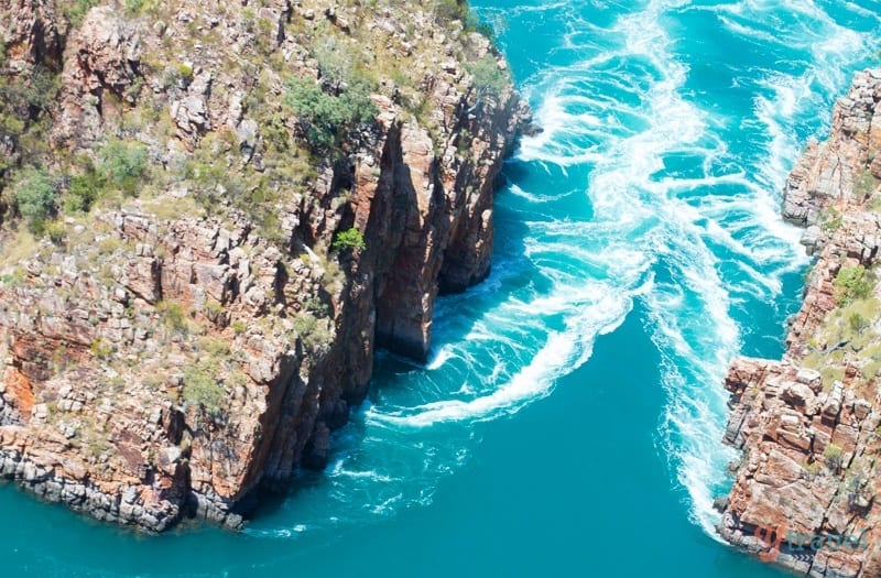 Horizontal Falls view from above, The Kimberley