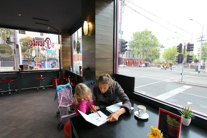 getting it done in a cafe in Melbourne