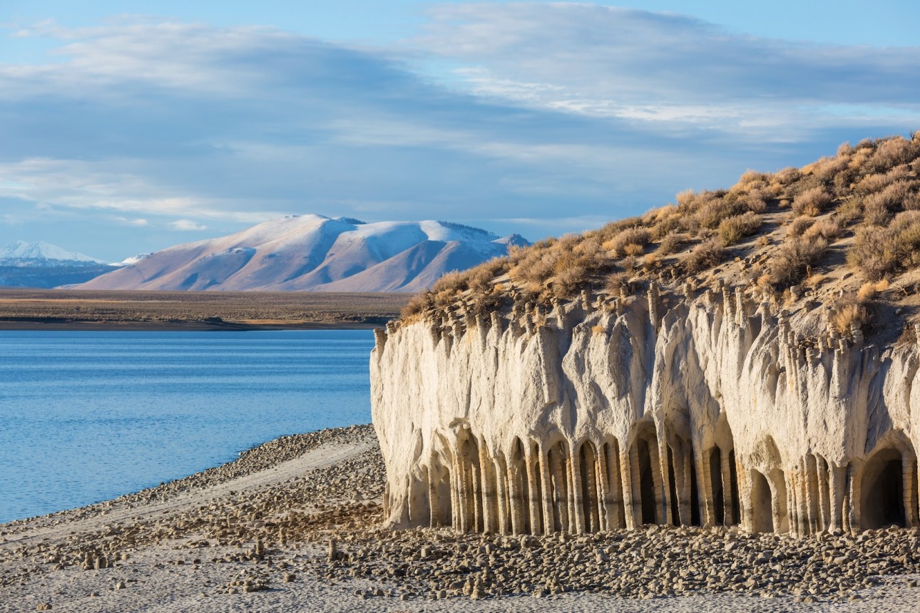 Unusual natural landscapes- The Crowley Lake Columns in California, USA.
