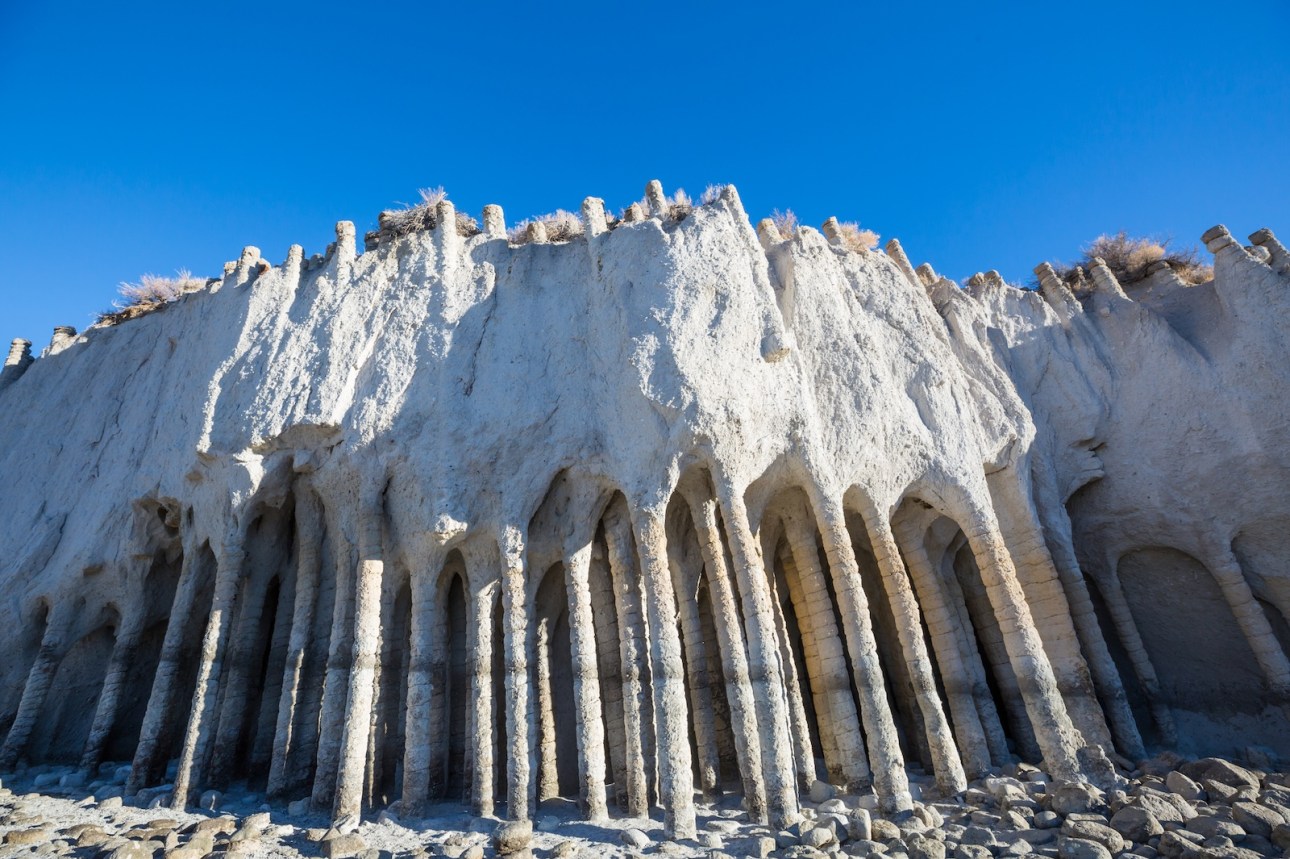 Unusual natural landscapes- The Crowley Lake Columns in California, USA.