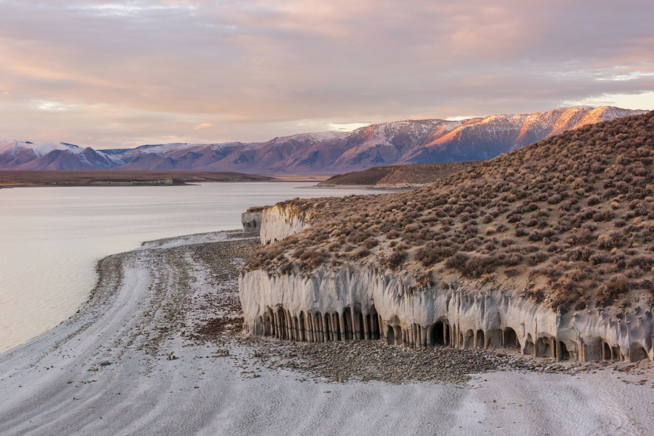 Unusual natural landscapes- The Crowley Lake Columns in California, USA.