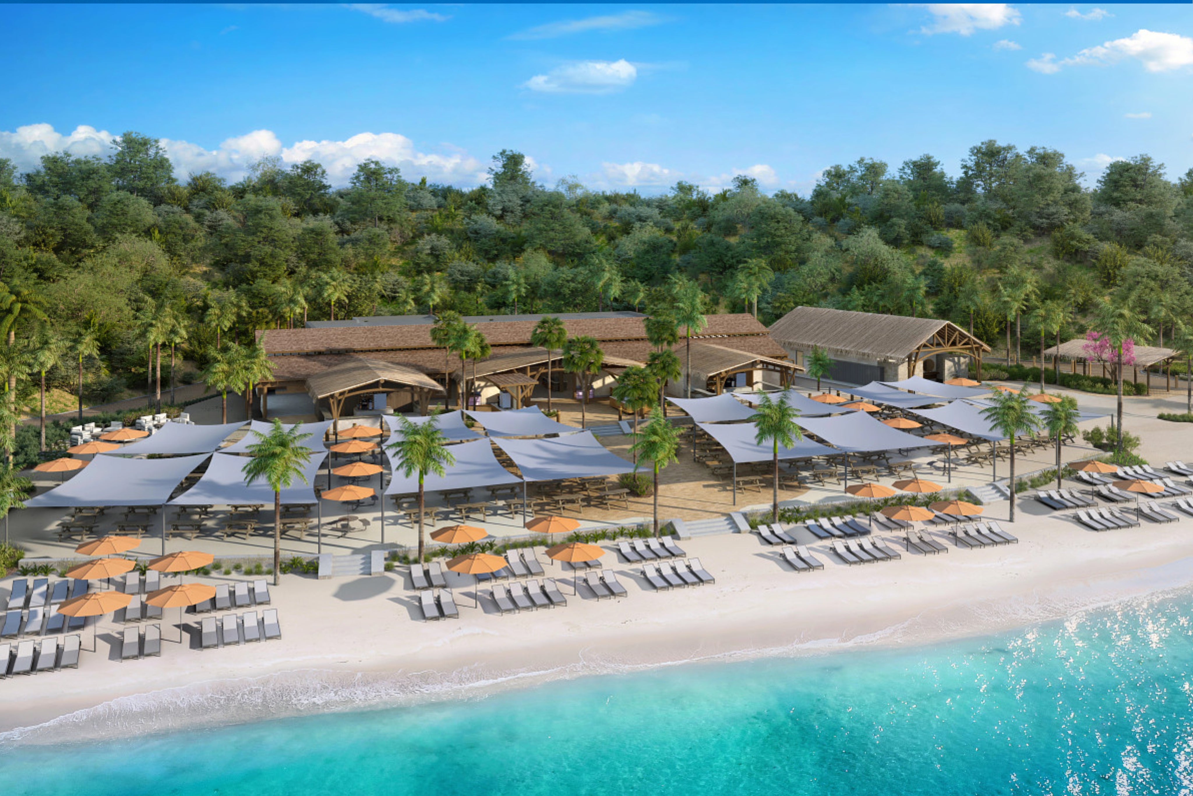 A rendering of what Half Moon Cay will look like after its makeover