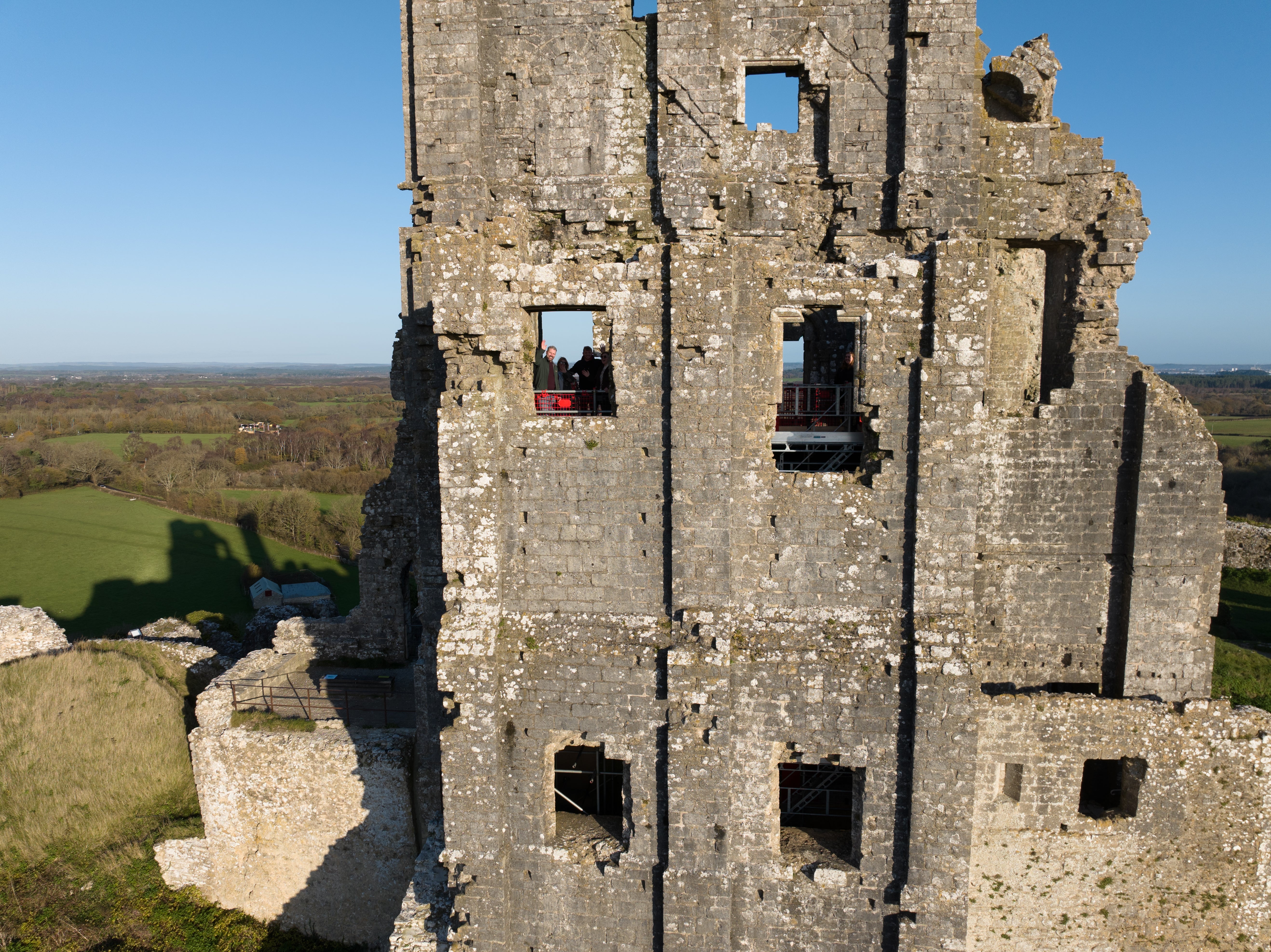 The viewing platform has been built to stand alone without affecting the castle