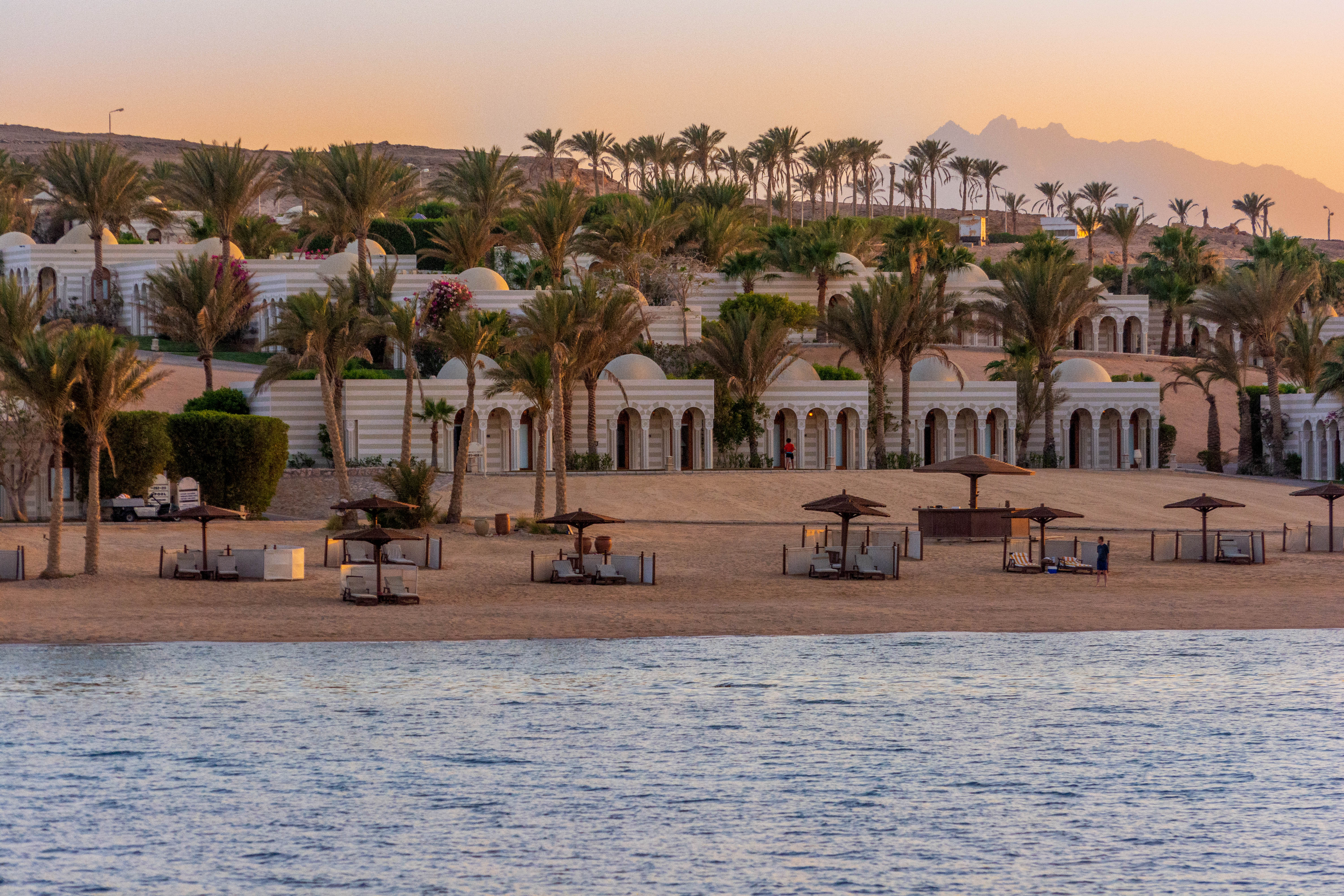 A view of the suites from the Red Sea