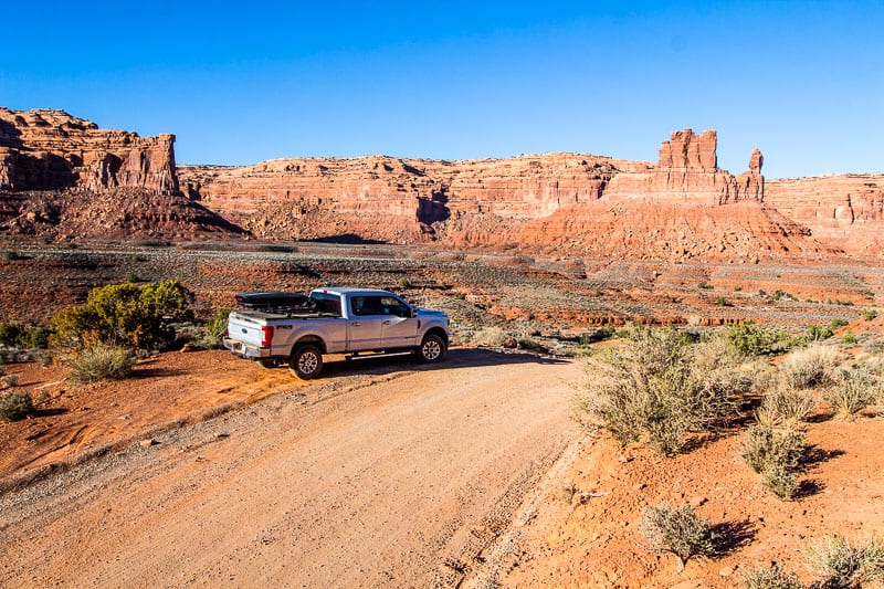 ford truck on Valley of the Gods Scenic Drive
