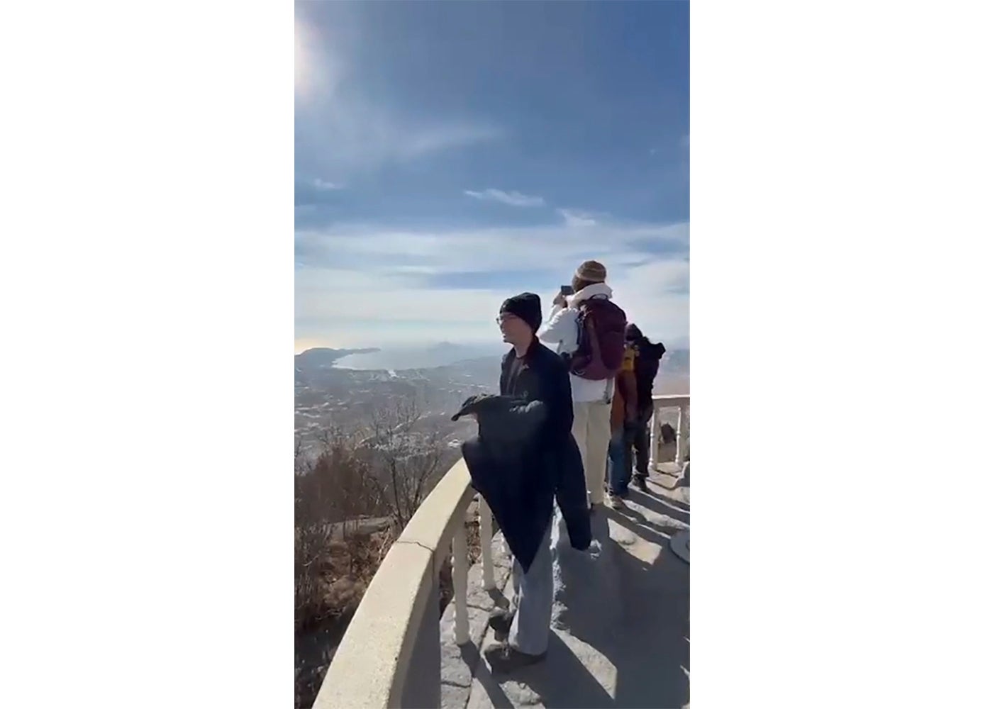 Tourists on a hike in Rason