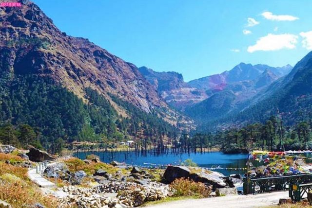 Landscape view of the Shonga-Tser Lake or Madhuri Lake