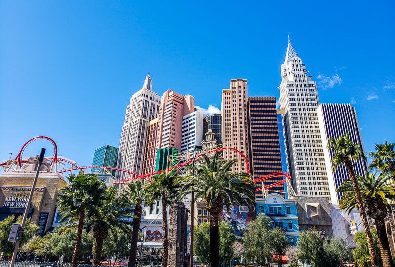 new york new york hotel skyline in vegas