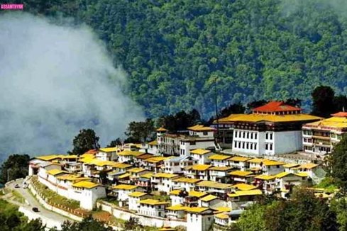 Landscape view of the Tawang Monastery