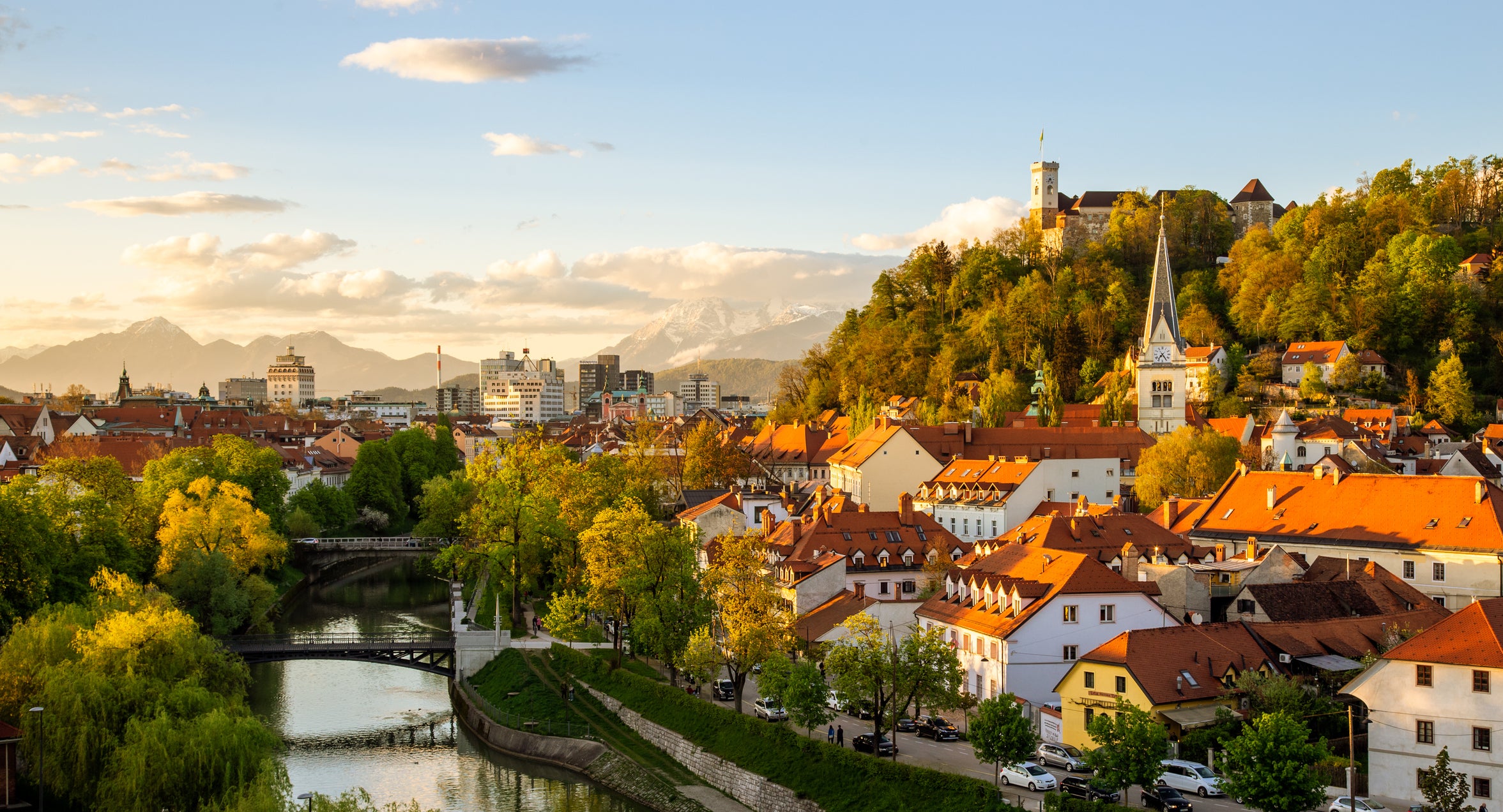 Sweeping right to the water’s edge with historical architecture, Ljubljana is known for its beautiful cityscape
