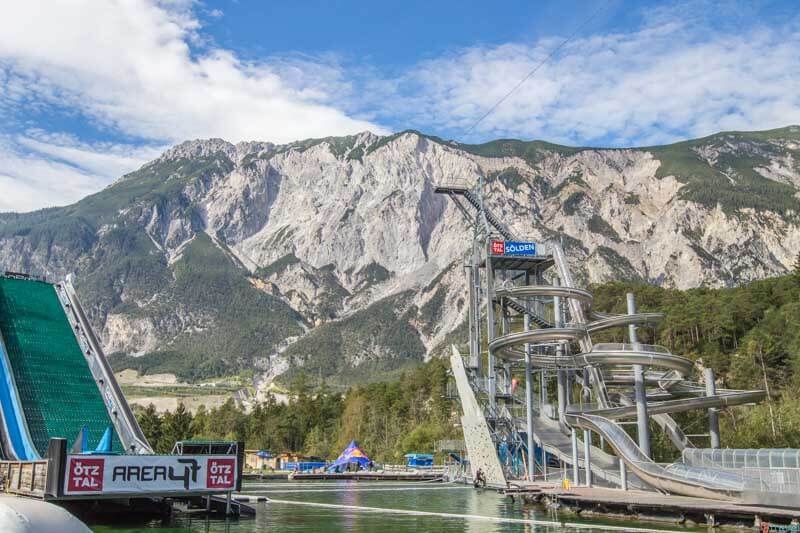 waterslides at Area 47, Otztal Austria