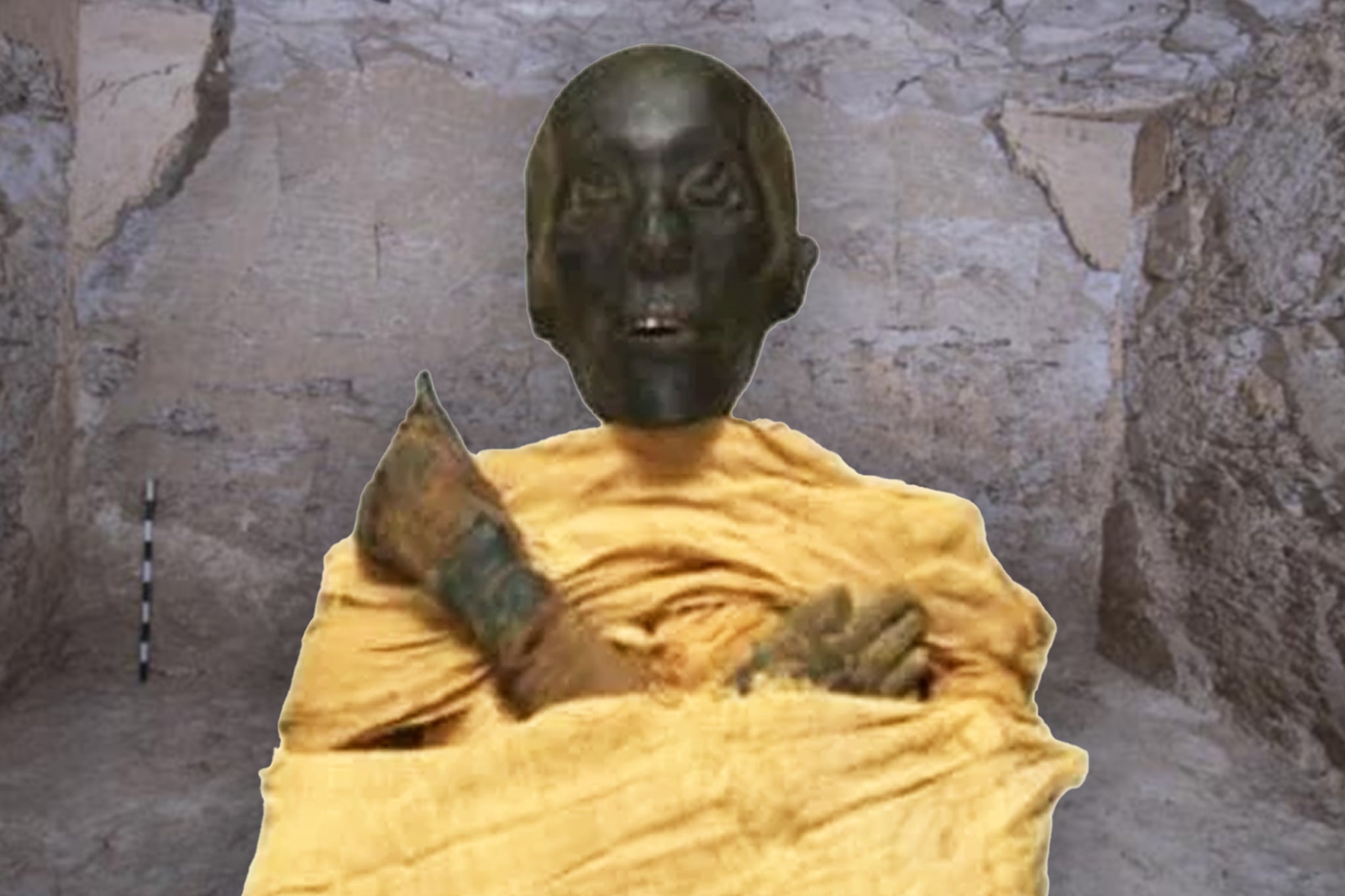 The mummy of King Thutmose II, who ruled during the Eighteenth Dynasty of ancient Egypt.