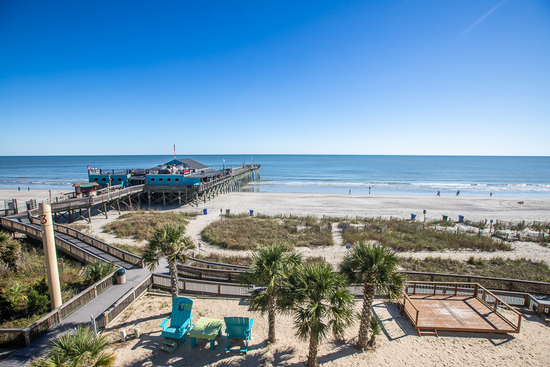 overlooking myrtle beach and pier