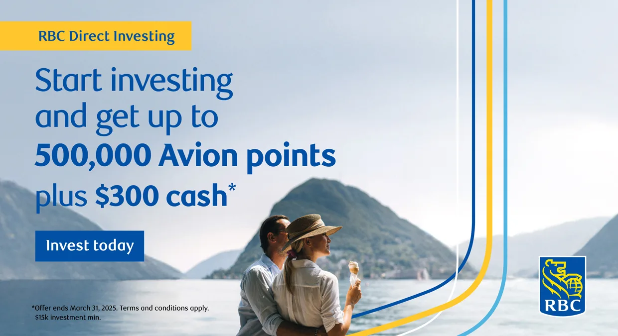 Earn Up to 500,000 Avion Points with RBC Direct Investing