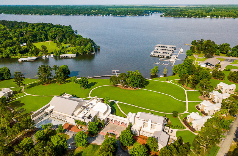 aerial view of Lake Blackshear Resort