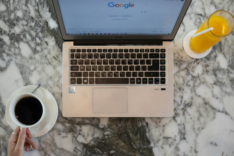 digital nomad working on desk