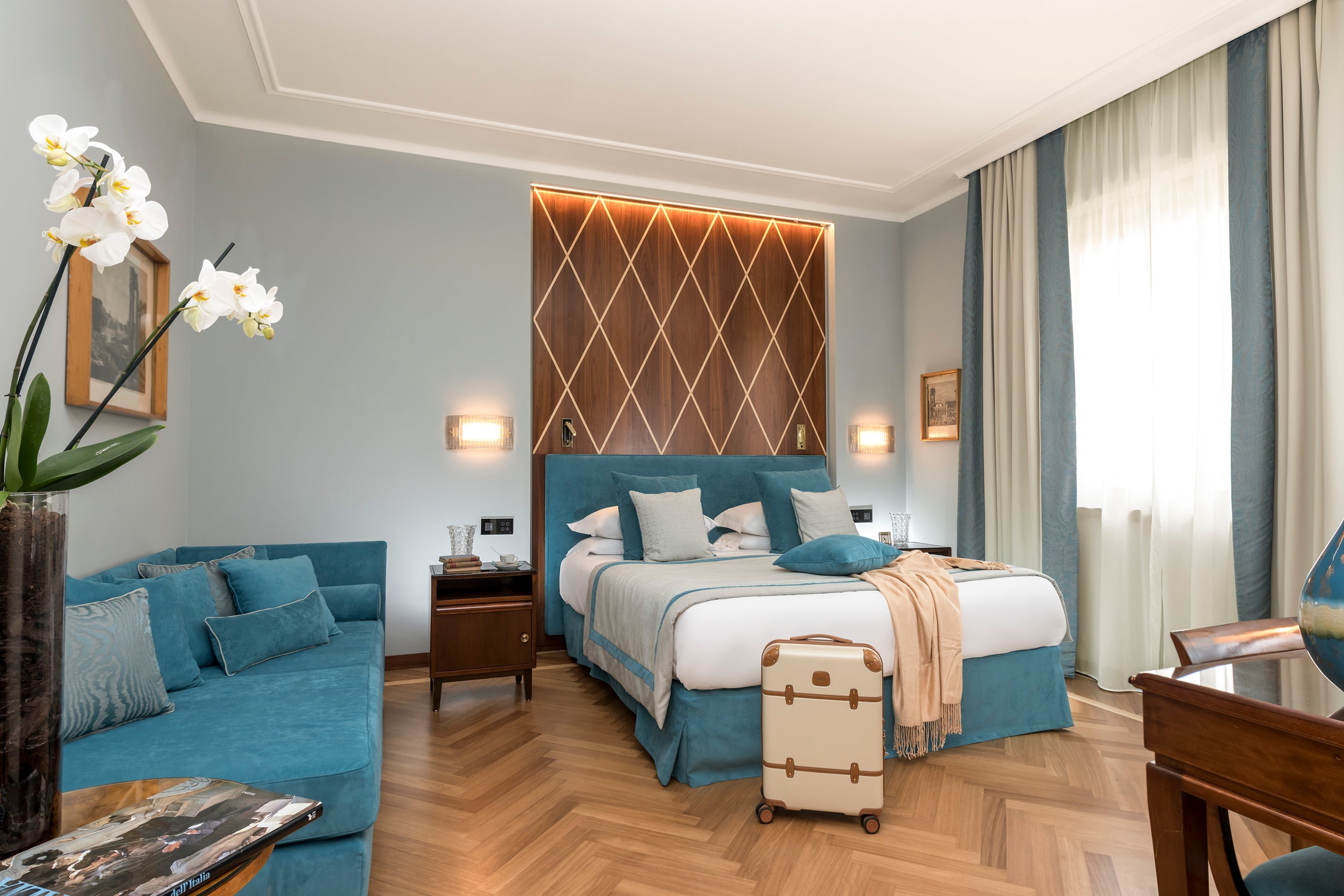 Hotel Medierraneo has a Art Deco charm to its interiors