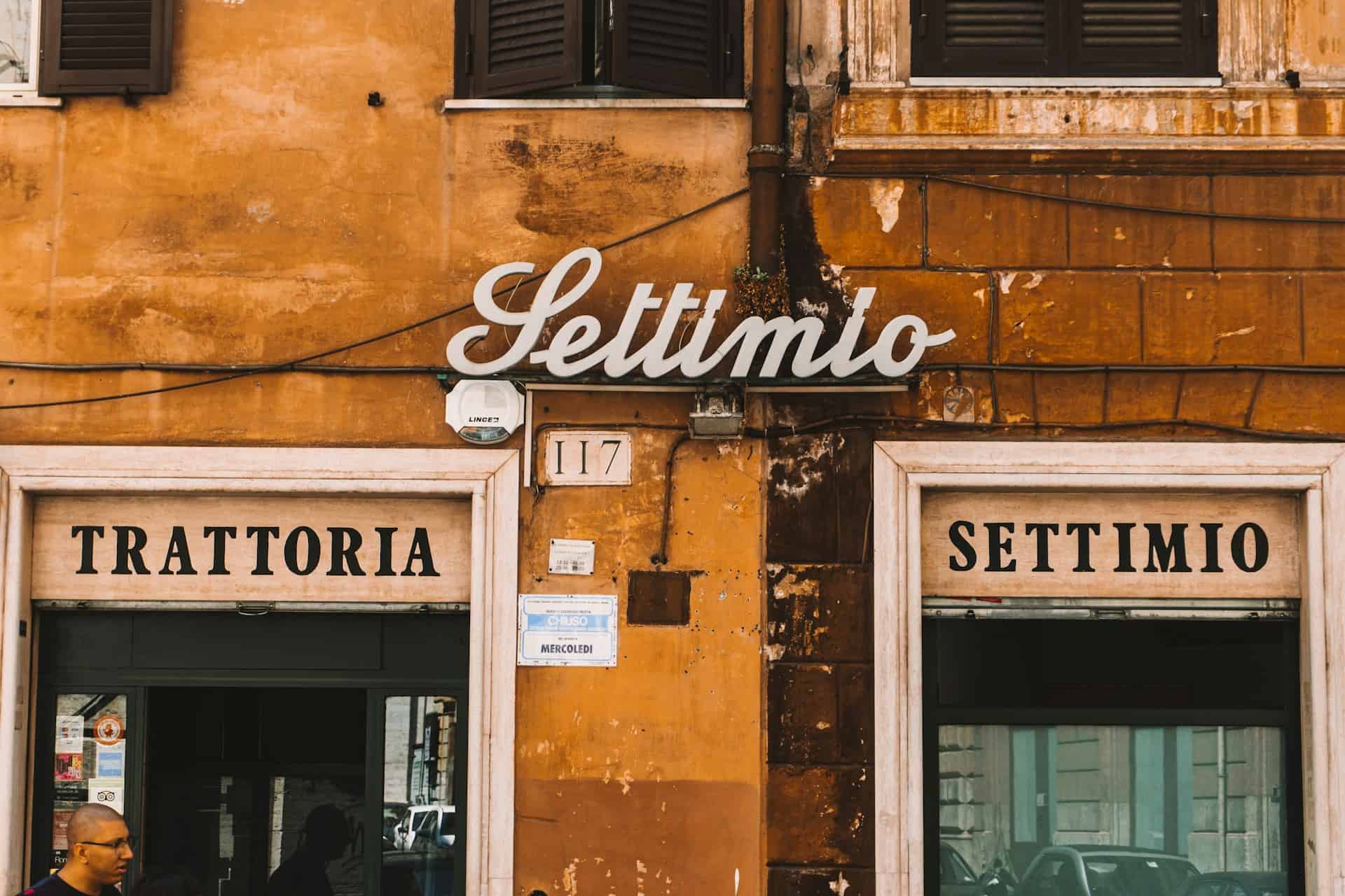 Trattoria in Rome (photo by Marco Calignano).