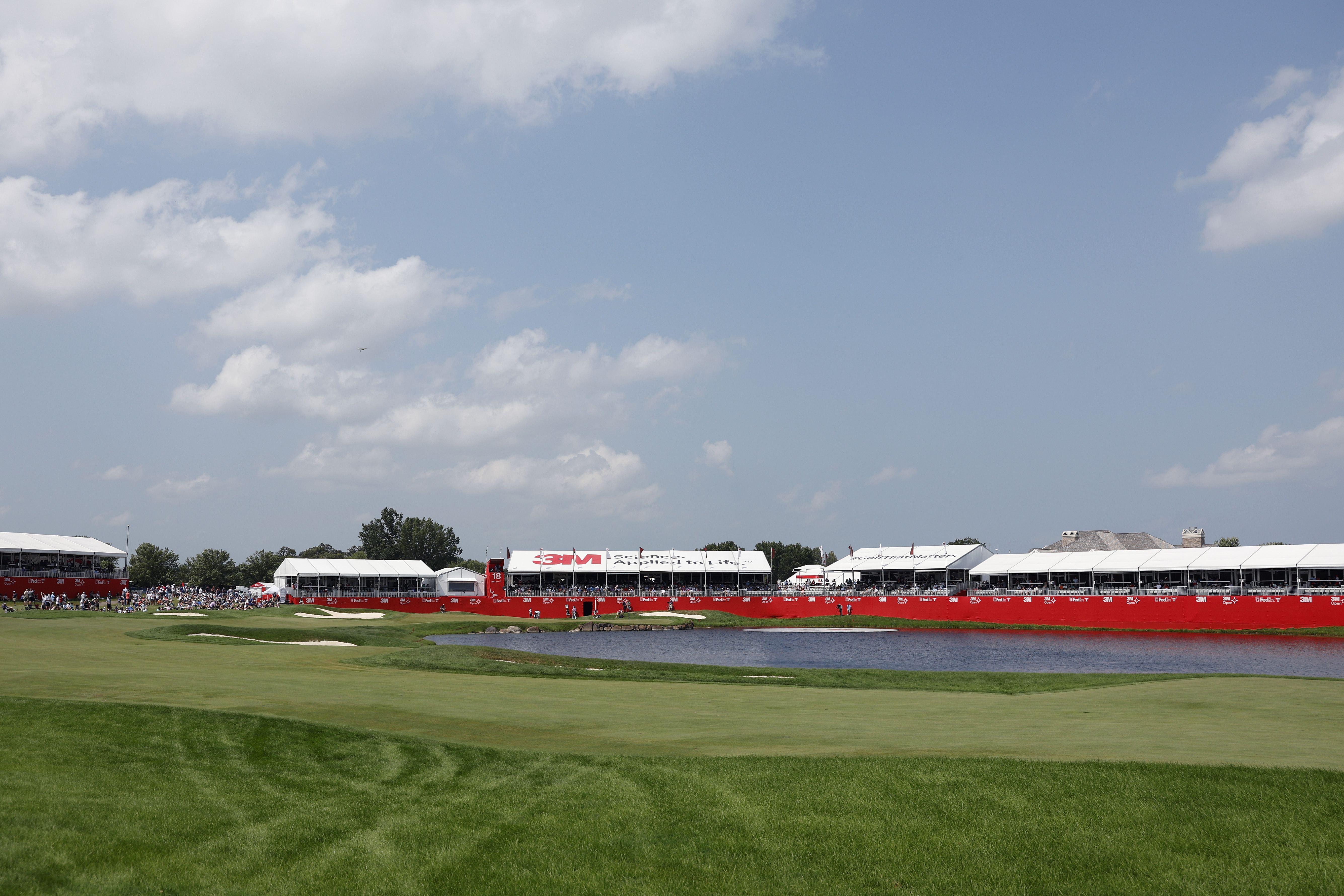 The 18th hole at TPC Twin Cities