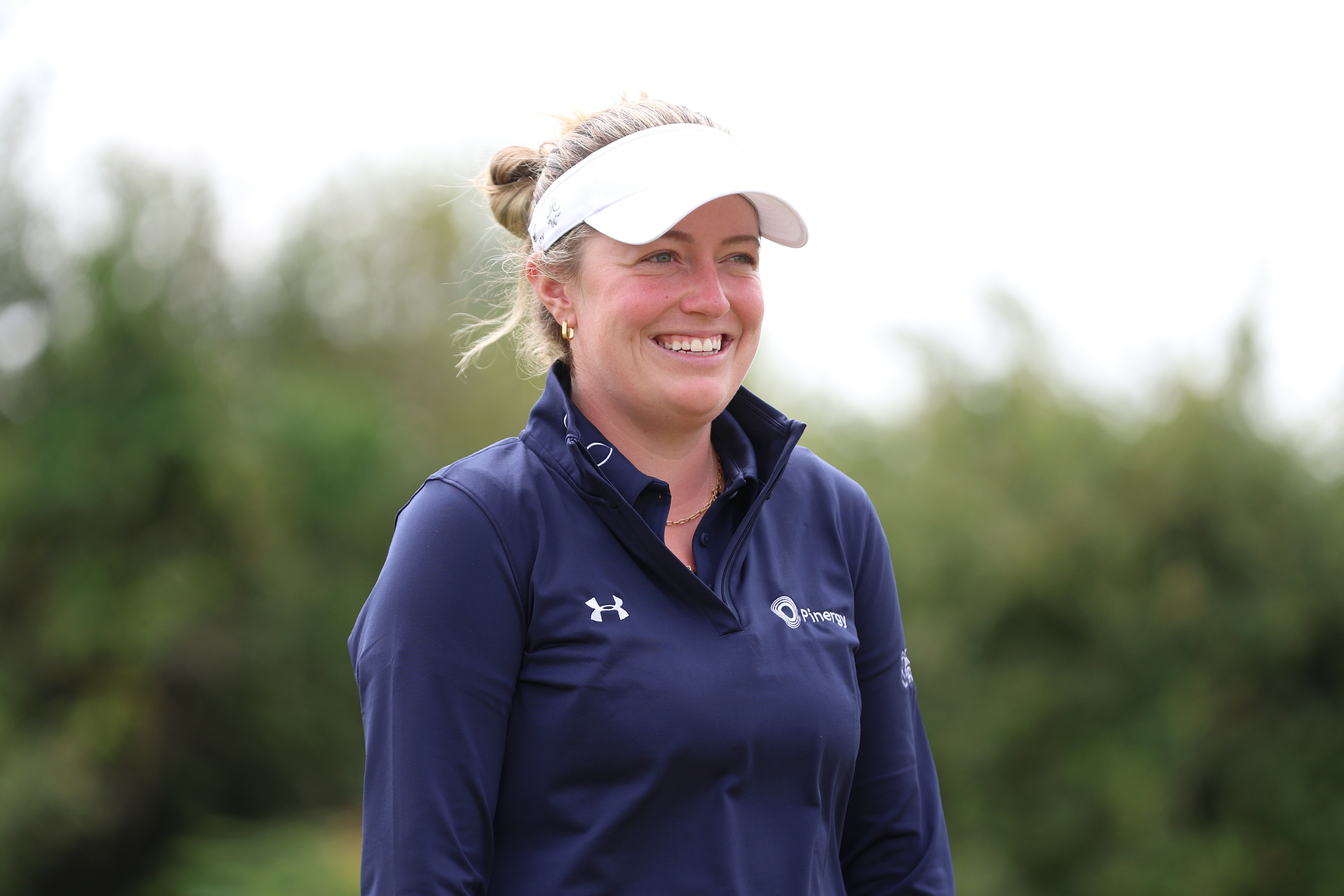 Anna Foster smiles during AIG Women's Open Final Qualifying 2025
