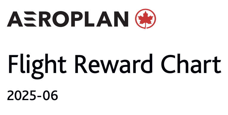 Aeroplan Updates Median Values on Flight Reward Chart
