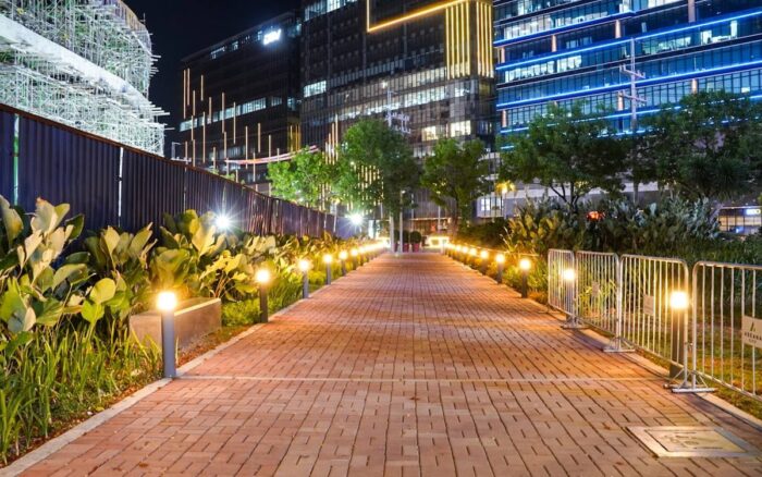 Aseana Pedestrian walkway at Night