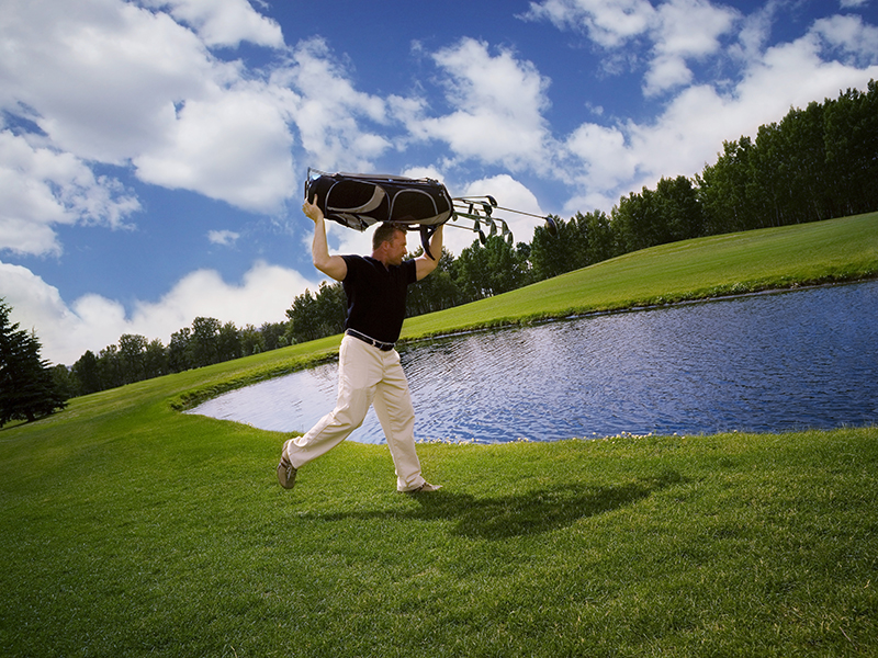angry golfer