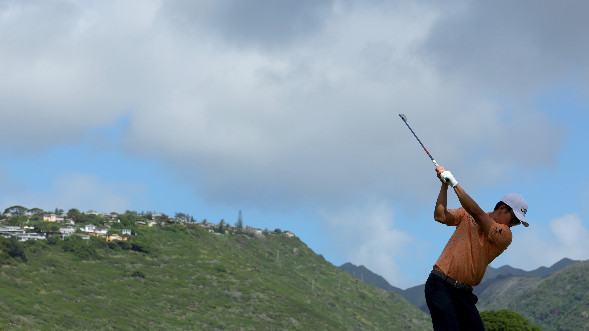 Michael Kim takes a shot at the Sony Open in Hawaii