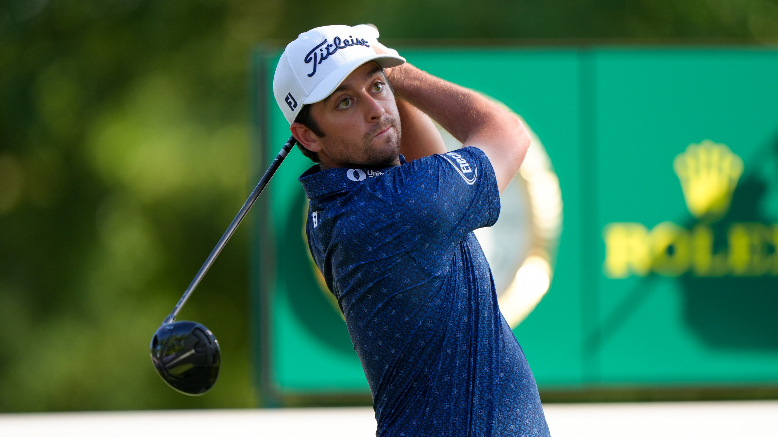 Davis Riley takes a shot at the PGA Championship