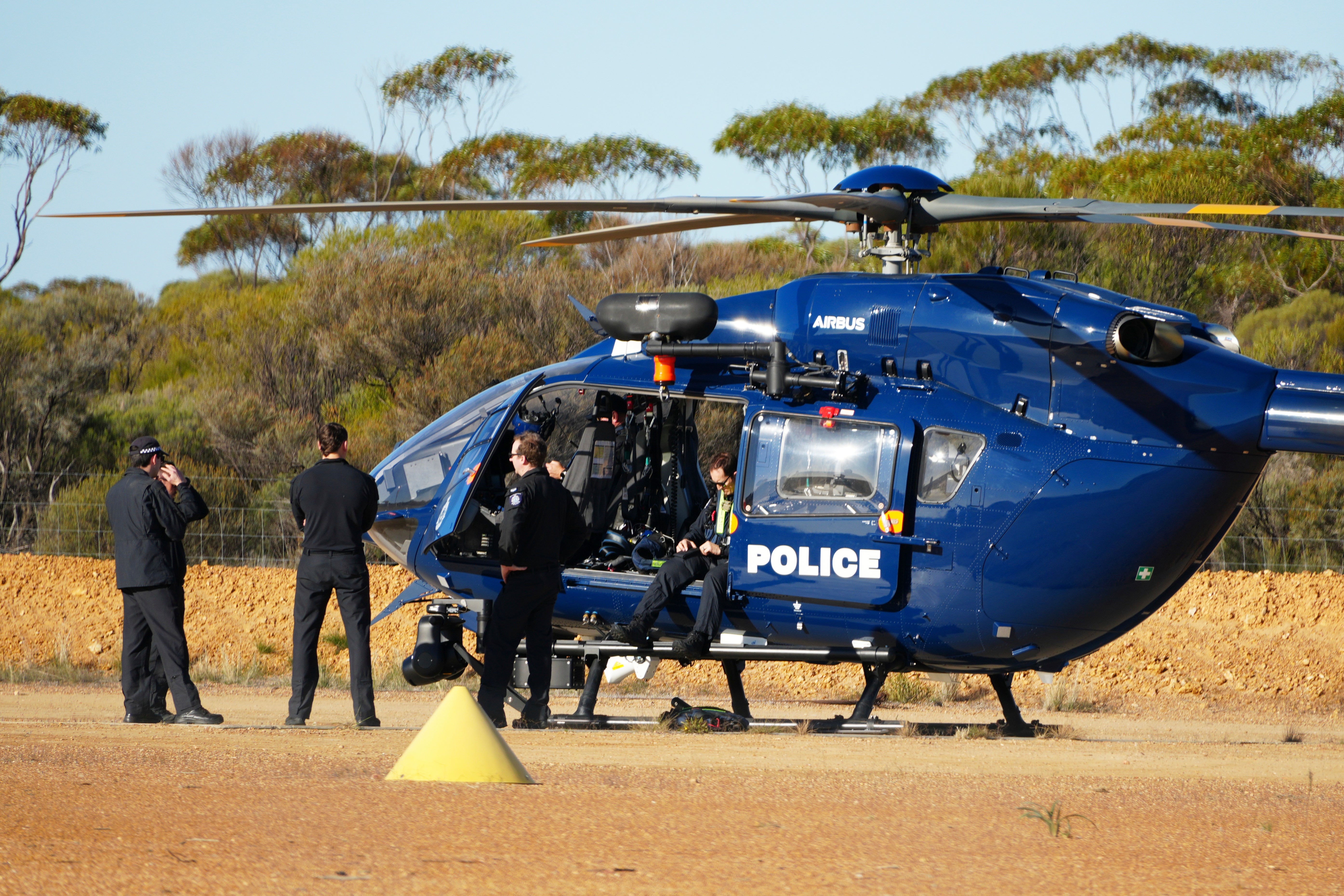 Helicopters were used in the search